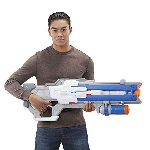 너프 NERF Overwatch Soldier: 76 Rival Blaster -- Fully Motorized, Lights, Recoil Action, 30 Overwatch Rival Rounds -- for Teens, Adults