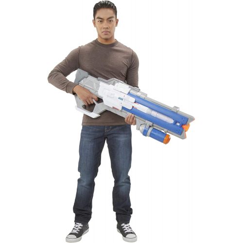 너프 NERF Overwatch Soldier: 76 Rival Blaster -- Fully Motorized, Lights, Recoil Action, 30 Overwatch Rival Rounds -- for Teens, Adults