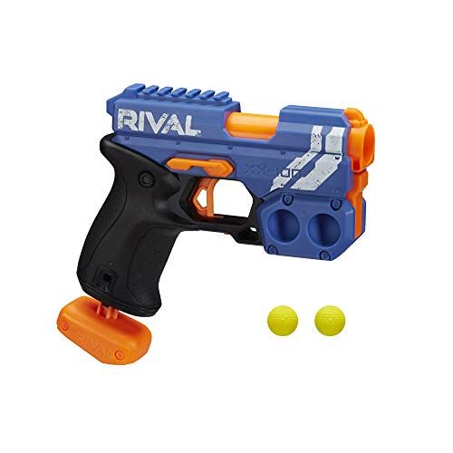 너프 NERF Rival Knockout XX-100 Blaster -- Round Storage, 90 FPS Velocity, Breech Load -- Includes 2 Official Rival Rounds -- Team Blue