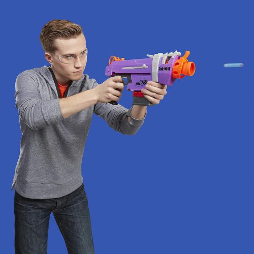 너프 NERF Fortnite SMG-E Blaster -- Motorized Dart Blasting -- 6-Dart Clip, 6 Official Elite Darts -- for Youth, Teens, Adults