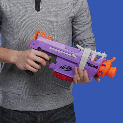 너프 NERF Fortnite SMG-E Blaster -- Motorized Dart Blasting -- 6-Dart Clip, 6 Official Elite Darts -- for Youth, Teens, Adults