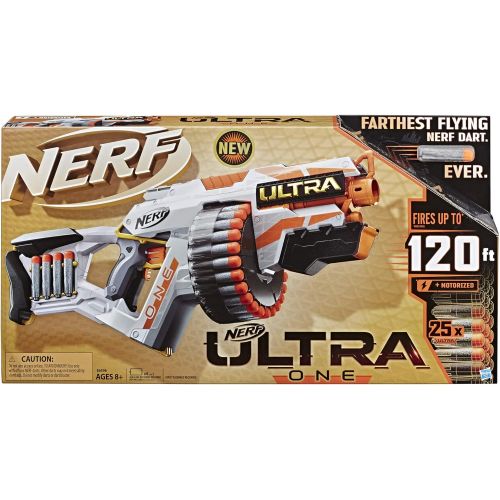 너프 NERF Ultra One Motorized Blaster -- 25 Ultra Darts -- Farthest Flying Darts Ever -- Compatible Only Ultra One Darts
