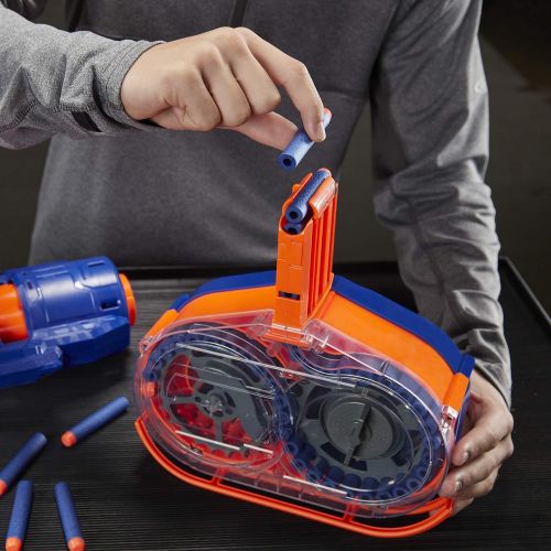 너프 NERF Elite Titan CS-50 Toy Blaster -- Fully Motorized, 50-Dart Drum, 50 Official Elite Darts, Spinning Barrel -- for Kids, Teens, Adults