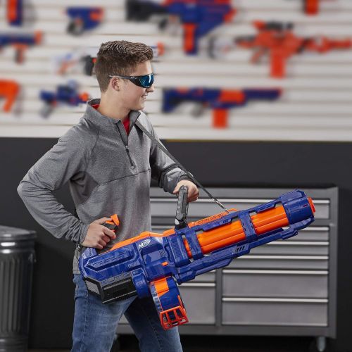 너프 NERF Elite Titan CS-50 Toy Blaster -- Fully Motorized, 50-Dart Drum, 50 Official Elite Darts, Spinning Barrel -- for Kids, Teens, Adults