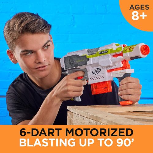 너프 NERF Modulus Motorized Toy Blaster with Drop Grip, Barrel Extension, 6-Dart Clip, 6 Official Darts for Kids, Teens, & Adults (Amazon Exclusive)