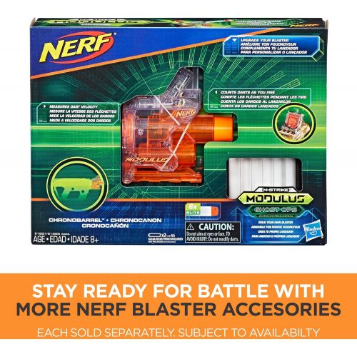 너프 Evader Modulus Nerf Motorized Light-Up Toy Blaster Includes 12 Official Nerf Darts, 12-Dart Clip, Light-Up Barrel Extension, Multicolor (Amazon Exclusive)