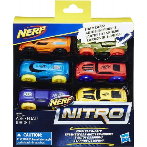 너프 Nerf Nitro Foam Car 6-Pack (Version 3)