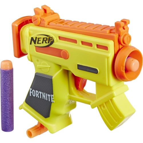 너프 Fortnite Micro AR-L Nerf MicroShots Dart-Firing Toy Blaster and 2 Official Nerf Elite Darts for Kids, Teens, Adults