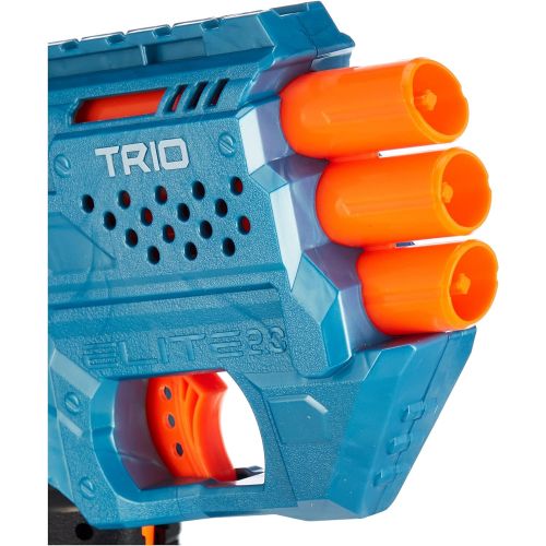 너프 Nerf Elite 2.0 Trio SD-3 Blaster  Includes 6 Official Nerf Darts  3-Barrel Blasting  Tactical Rail for Customising Capability