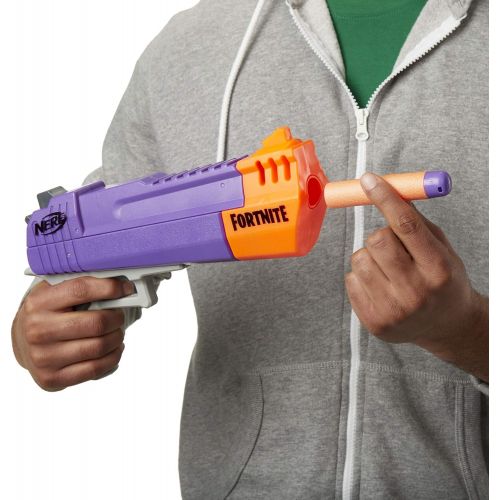 너프 NERF Fortnite HC-E Mega Dart Blaster  Includes 3 Official Mega Fortnite Darts  for Youth, Teens, Adults