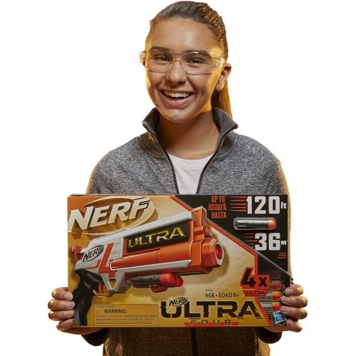 너프 [가격문의]NERF Ultra Four Dart Blaster -- 4 Ultra Darts, Single-Shot Blasting, 2-Dart Storage -- Compatible Only Ultra Darts