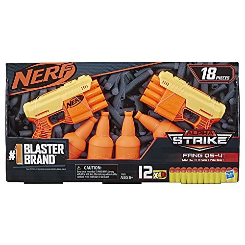 너프 NERF Alpha Strike Fang QS-4 Two Blaster Set 18 Piece Dual Target