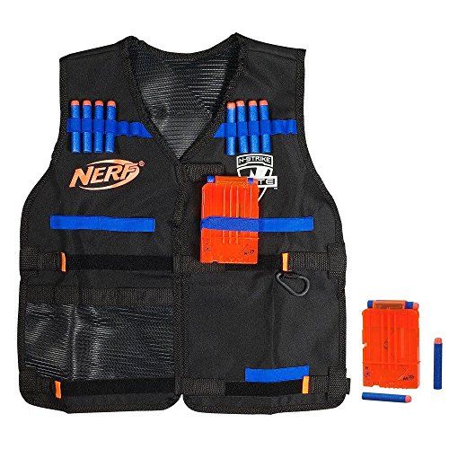 너프 Official Nerf Tactical Vest N-Strike Elite Series Includes 2 Six-Dart Clips and 12 Official Nerf Elite Darts (Amazon Exclusive)