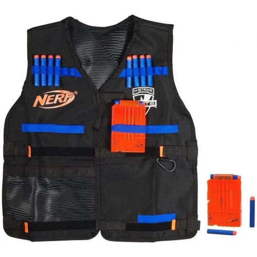 너프 Official Nerf Tactical Vest N-Strike Elite Series Includes 2 Six-Dart Clips and 12 Official Nerf Elite Darts (Amazon Exclusive)