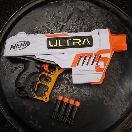 너프 NERF Ultra Five Blaster -- 4-Dart Internal Clip, 4 Ultra Darts, Dart Storage -- Compatible Only Ultra Darts