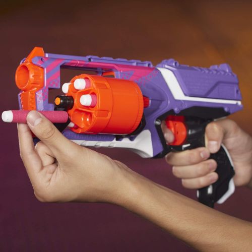 너프 Strongarm Nerf N-Strike Elite Toy Blaster with Rotating Barrel, Slam Fire, and 6 Official Nerf Elite Darts for Kids, Teens, and Adults (Amazon Exclusive)