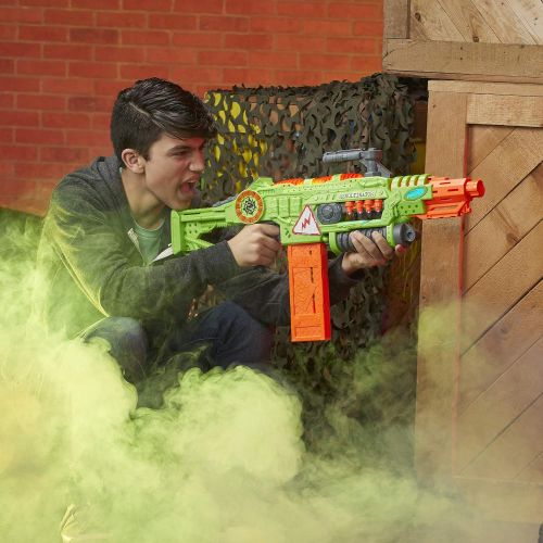 너프 Revoltinator Nerf Zombie Strike Toy Blaster with motorized Lights Sounds & 18 Official Darts for Kids, Teens, & Adults