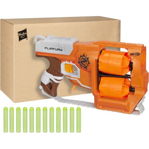 너프 Nerf Zombie Strike FlipFury Blaster,Orange, Etc.