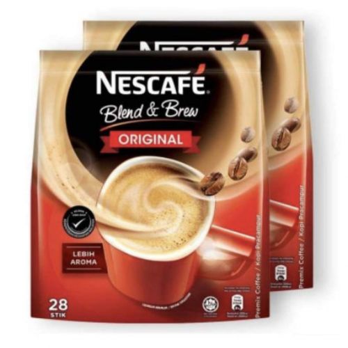 네스카페 2-PACK Nescafe 3 in 1 Instant Coffee Sticks ORIGINAL - Best Asian Coffee Imported from Nestle Malaysia (56 Sticks total)