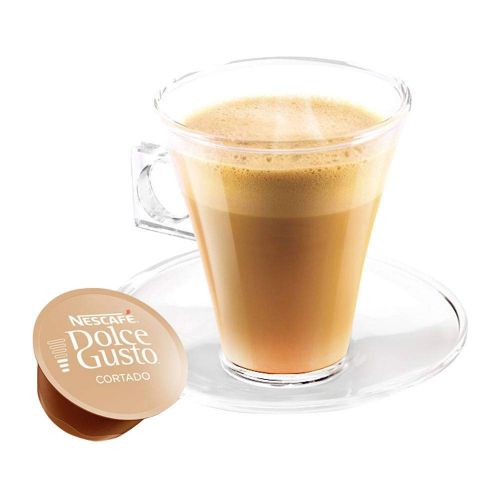 네스카페 Nestle Nescafe Dolce Gusto Coffee Pods - Cortado Espresso Macchiato Flavor - Choose Quantity (3 Pack (48 Capsules))