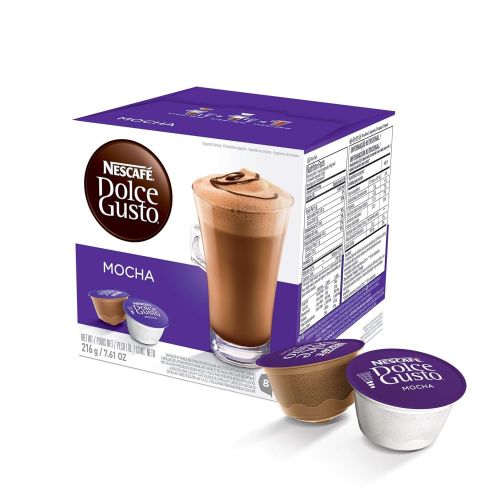 네스카페 Nestle Nescafe Dolce Gusto Coffee Pods - Mocha Flavor - Choose Quantity (3 Pack (48 Capsules))