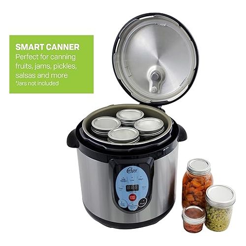  CAREY DPC-9SS Smart Electric Pressure Cooker and Canner, Stainless Steel, 9.5 Qt