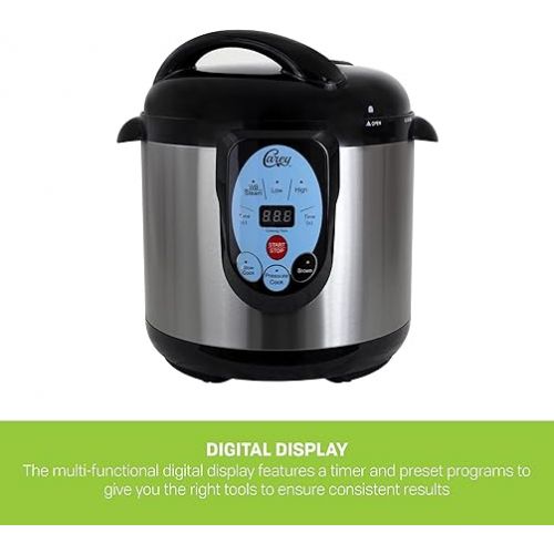  CAREY DPC-9SS Smart Electric Pressure Cooker and Canner, Stainless Steel, 9.5 Qt