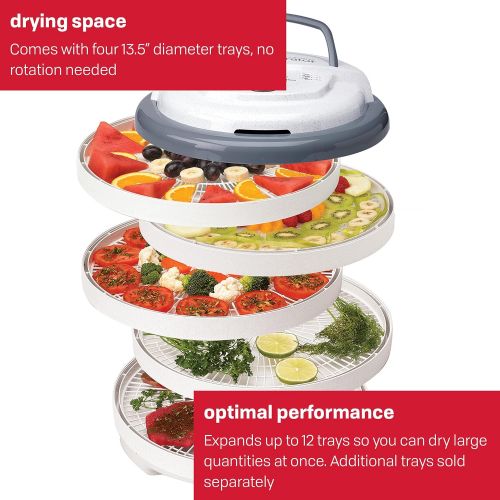  [아마존베스트]NESCO FD-75A, Snackmaster Pro Food Dehydrator, Gray