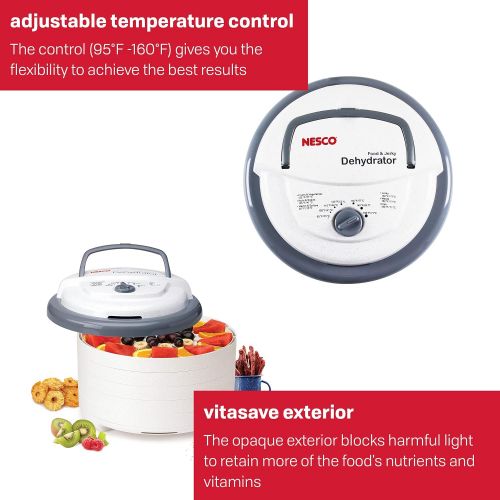  [아마존베스트]NESCO FD-75A, Snackmaster Pro Food Dehydrator, Gray