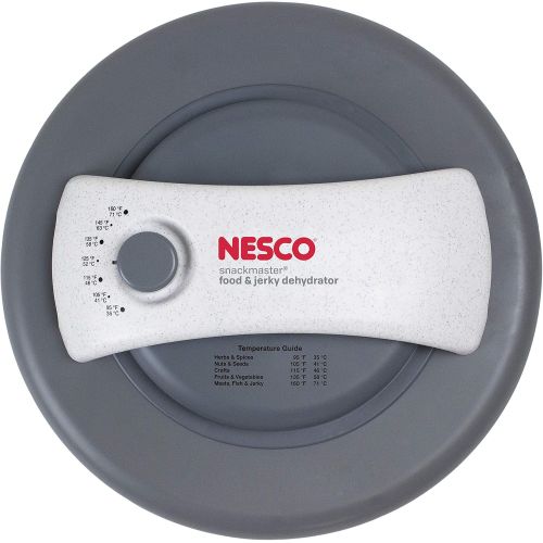  Nesco FD-61WHC Snackmaster Encore Food Dehydrator with Jerky Gun Kit for Great Snacks and Jerky, 5 Trays, Gray