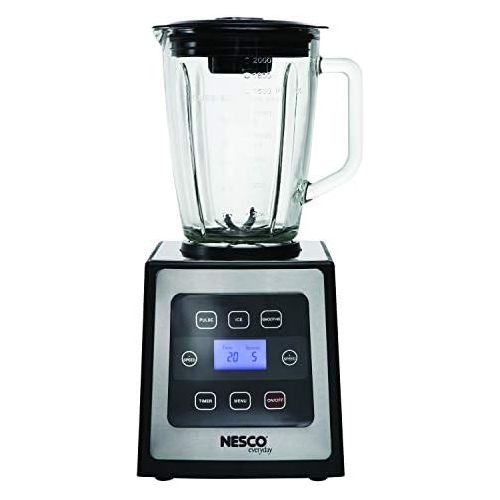  Nesco NESCO BL-90, Digital Control Blender with Stainless Steel Trim, Black, 700 watts