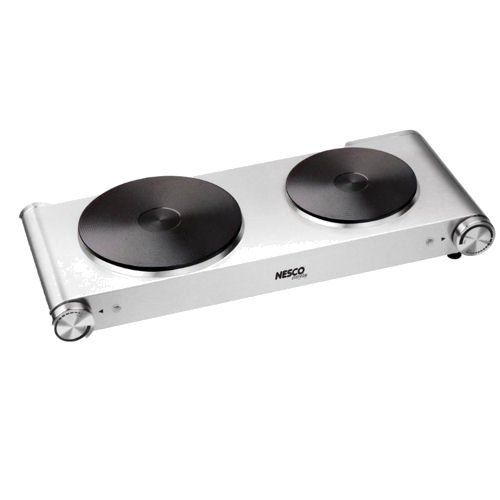  Nesco DB-02 Stainless Steel Double Electric Burner, 1800-watt