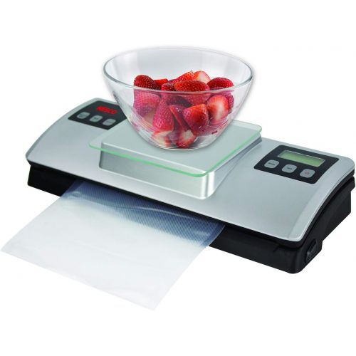  Nesco VSS-01 Automatic Food Vacuum Sealer with Digital Scale and Bag Starter Kit, Silver