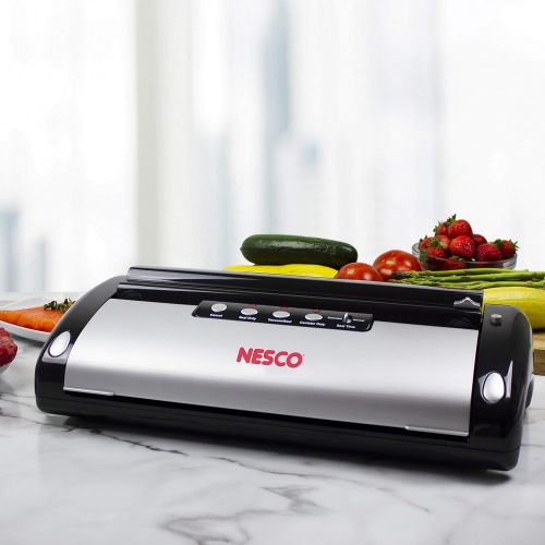  Nesco NESCO VS-02, Food Vacuum Sealing System with Bag Starter Kit, Black