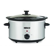 Nesco SC-4-25 4 Qt. Oval Analog Stainless Steel Slow Cooker 4 Quart Silver