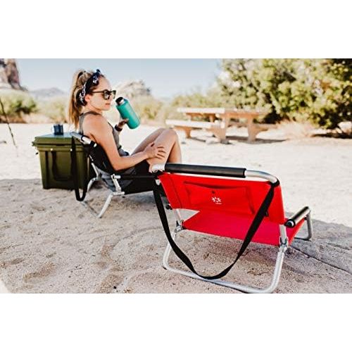  2 Pack of Neso Lightweight Water Resistant Beach Chairs with Shoulder Strap and Slip Pocket - Folds Thin