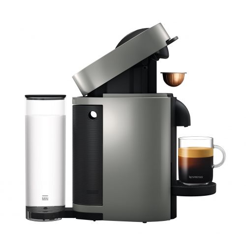 네스프레소 Nespresso VertuoPlus Coffee and Espresso Maker Bundle with Aeroccino Milk Frother by DeLonghi, Grey
