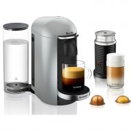 Breville Nespresso VertuoPlus Deluxe Coffee & Espresso Maker + Aeroccino, Silver