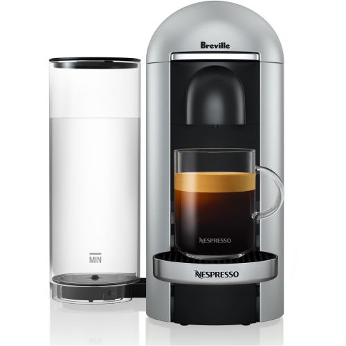 네스프레소 Breville Nespresso VertuoPlus Deluxe Coffee & Espresso Maker + Aeroccino, Silver