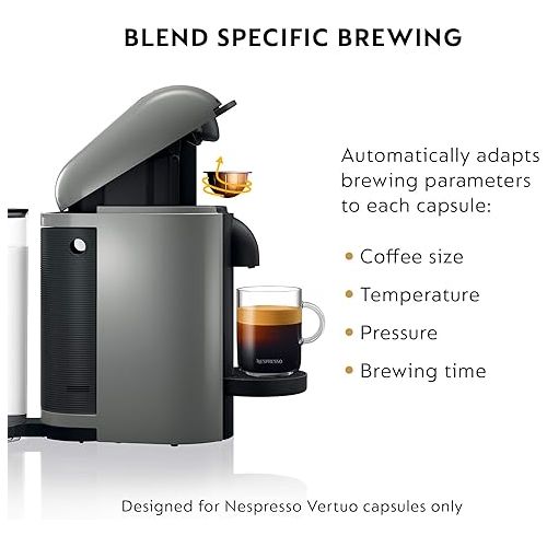 네스프레소 Nespresso VertuoPlus Coffee and Espresso Machine by Breville,8 ounce,Grey