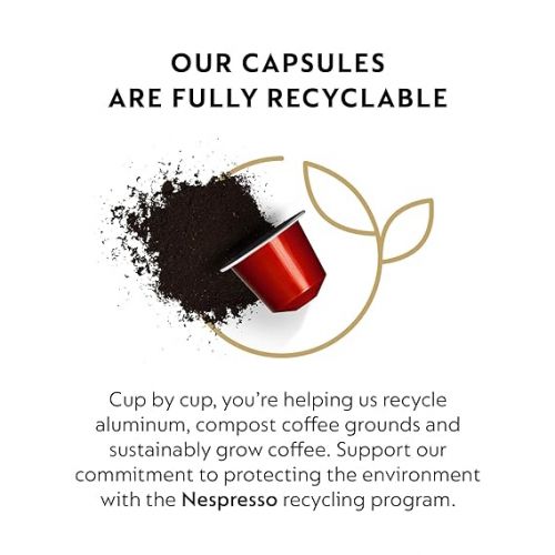 네스프레소 Nespresso Capsules OriginalLine, Ispirazione Napoli, Dark Roast Coffee Pods, 50-Count Espresso Coffee Pods