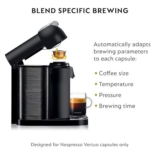 네스프레소 Nespresso Vertuo Coffee and Espresso Machine by Breville, Matte Black