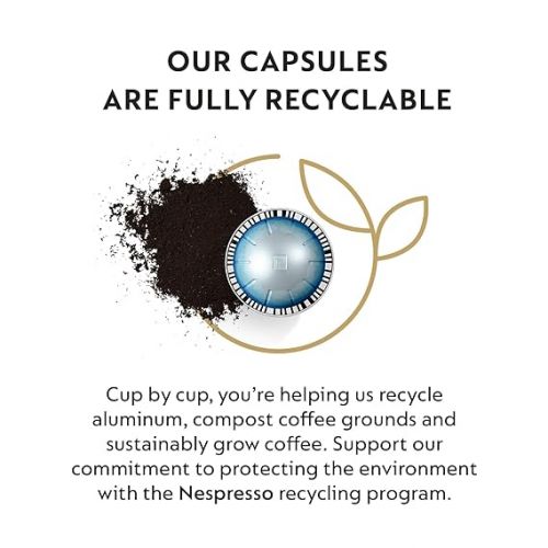 네스프레소 Nespresso Capsules OriginalLine, Ice Forte, 30-Count Espresso Coffee Pods, Brews 7.77 fl. oz.