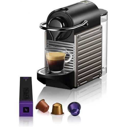 네스프레소 Nespresso BEC430TTN Pixie Espresso Machine, 24 ounces by Breville, Titan