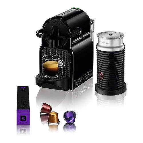 네스프레소 Nespresso Inissia Espresso Machine by De'Longhi with Milk Frother, 24 ounces, Black
