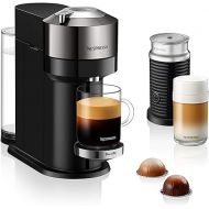 Nespresso Vertuo Next Deluxe Coffee and Espresso Maker, Pure Chrome with Aeroccino Milk Frother,1.1 liter, Black,Dark Chrome