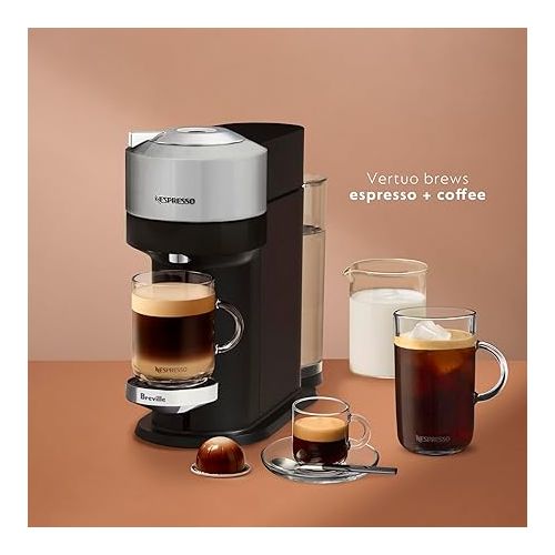 네스프레소 Nespresso Vertuo Next Coffee and Espresso Machine by Breville,1.1 liters, Dark Chrome