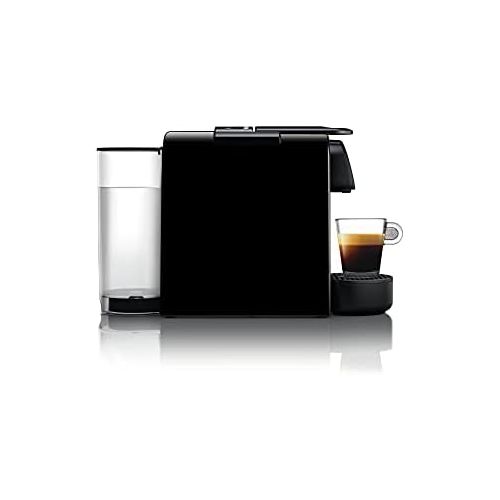 네스프레소 De’Longhi DeLonghi Nespresso Essenza Mini EN 85.B Kaffeekapselmaschine Welcome Set mit Kapseln in unterschiedlichen Geschmacksrichtungen 19 bar Pumpendruck, Platzsparend, Schwarz