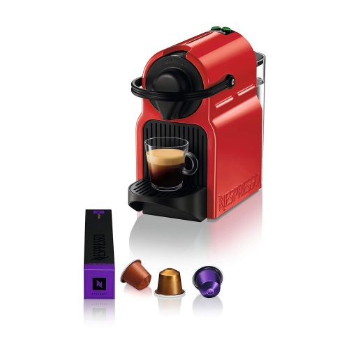 네스프레소 NESPRESSO Krups Nespresso Inissia Kaffeekapselmaschine Inissia x12.0x23.0x32.1 rubinrot