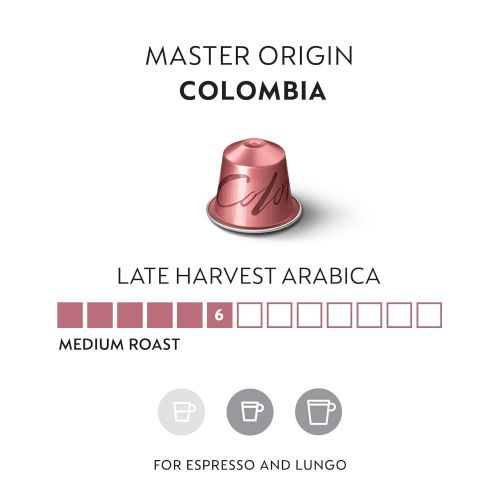 네스프레소 Nespresso Capsules OriginalLine, Colombia Master Origin, Medium Roast Coffee, 50 Count Coffee Pods, Brews 1.35oz, 50 Count (Pack of 1)